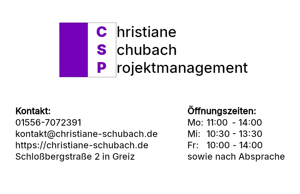 Vorlage für die Rückseite der Visitenkarte mit Logo, Kontaktdaten und Öffnungszeiten